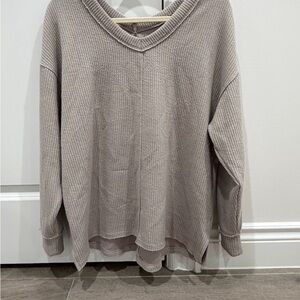 SO Women’s V-Neck Sweater in Cream